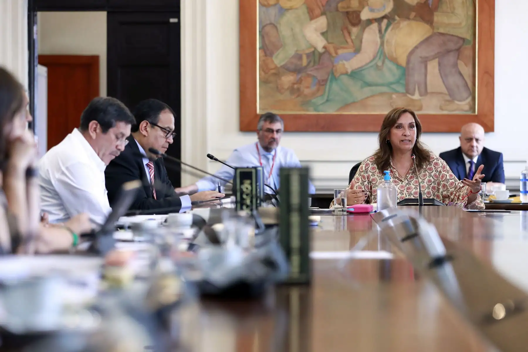 La presidenta Dina Boluarte, lidera el día de hoy una sesión más del Consejo de Ministros, donde se evalúan temas de interés nacional.
Foto: ANDINA/Presidencia Perú