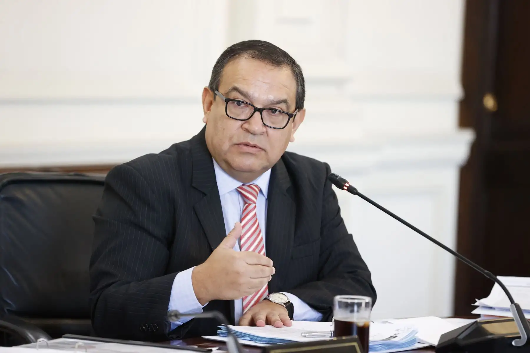El presidente del Consejo de Ministros, Alberto Otárola, participa el día de hoy una sesión más del Consejo de Ministros, donde se evalúan temas de interés nacional.
Foto: ANDINA/Presidencia Perú