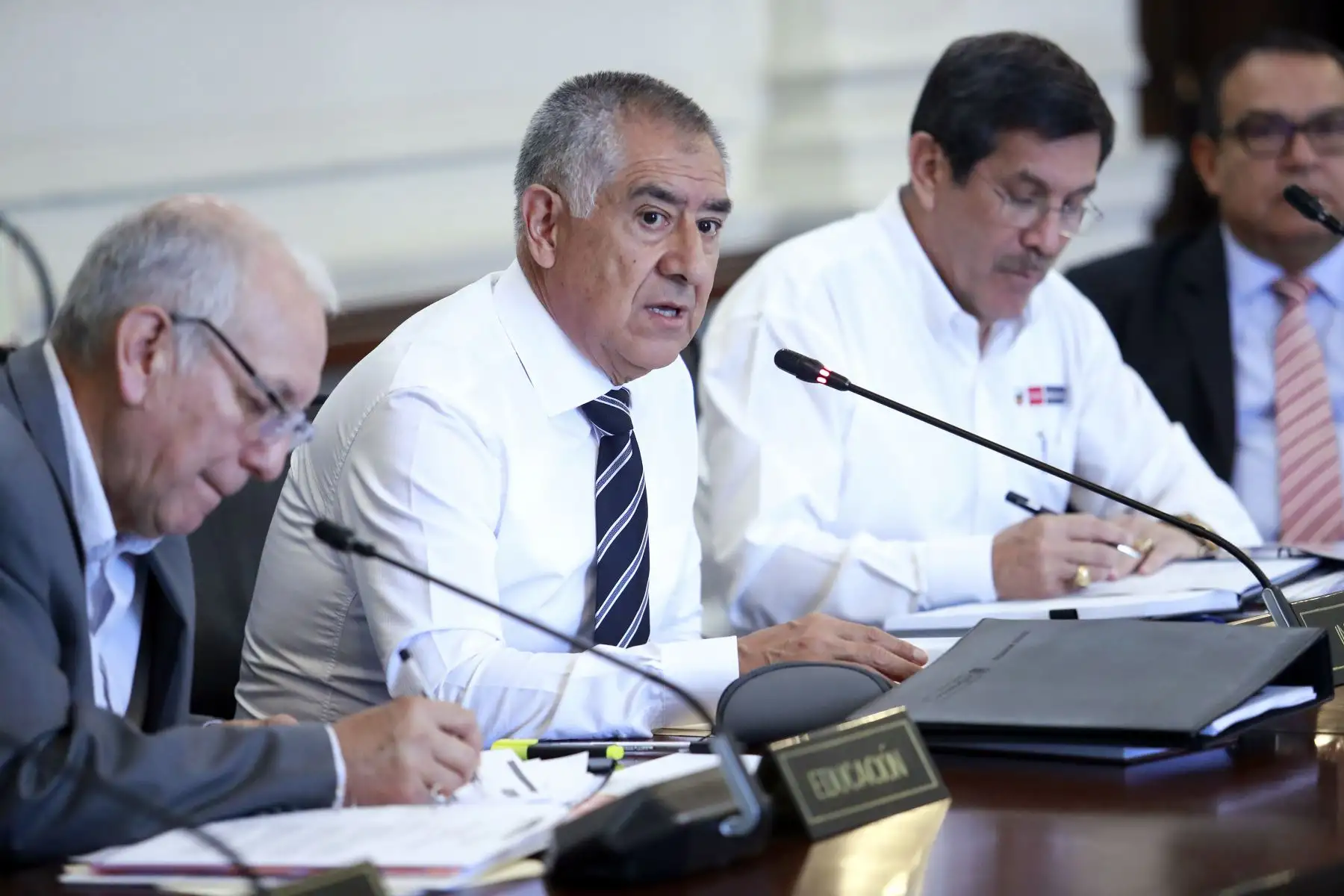 El ministro del interior, Víctor Rojas participa el día de hoy de una sesión más del Consejo de Ministros, en Palacio de Gobierno.
Foto: ANDINA/Presidencia Perú