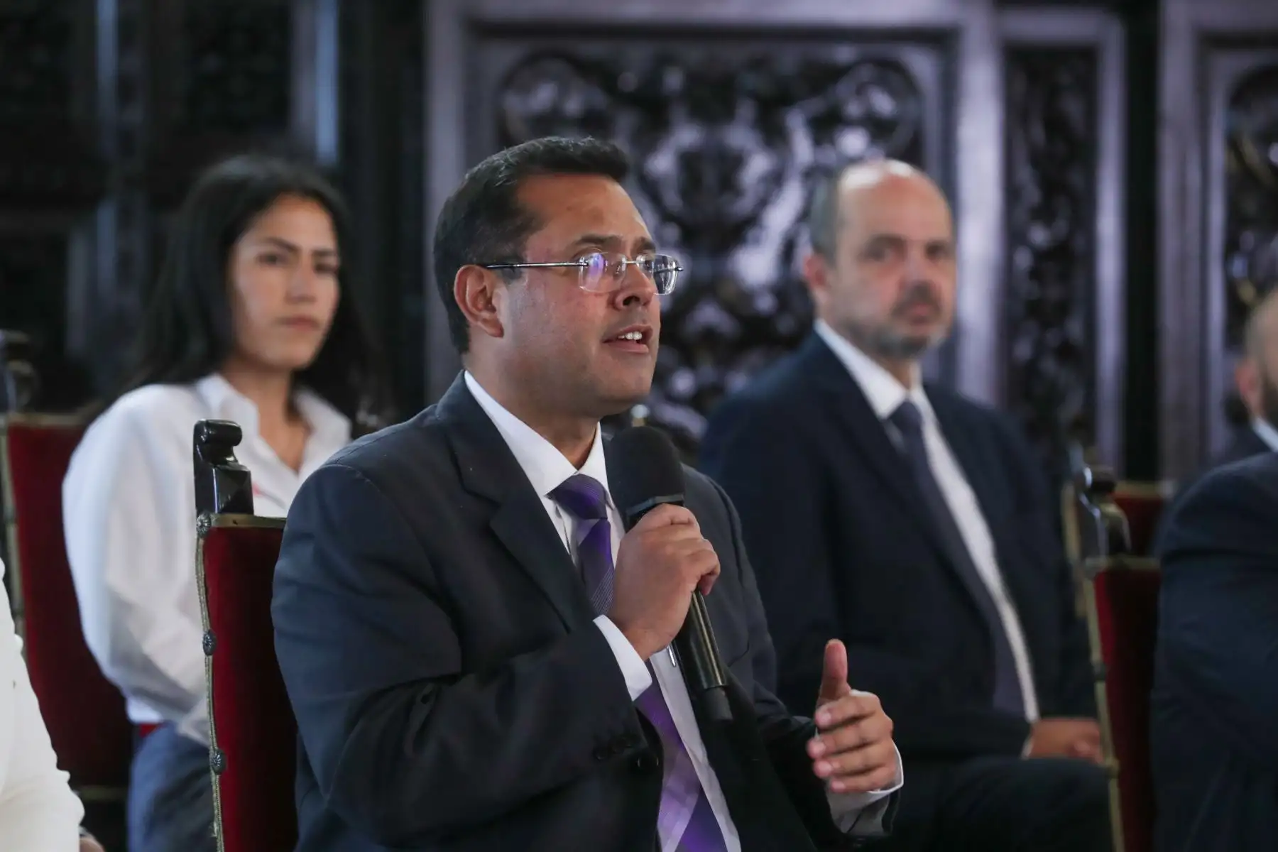 El ministro de justicia, José Tello participó de la conferencia de prensa ofrecida luego de culminado el Consejo de Ministros del día de hoy, en Palacio de Gobierno.
Foto: ANDINA/PCM