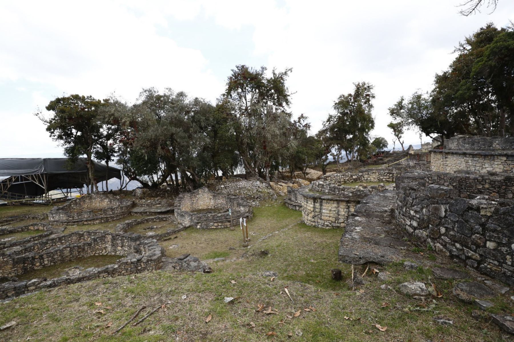 El colapso de muralla perimétrica de la fortaleza de Kuélap, región Amazonas, se registró en abril del 2022. Foto: ANDINA/Mincul