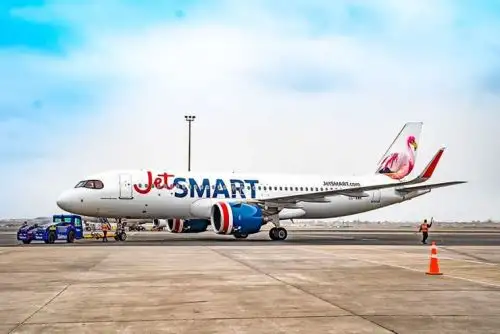 Aeronave de JetSmart, aerolínea low cost. Foto: Andina/Difusión