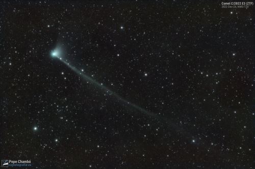 El cometa C/2022 E3 (ZTF) fue descubierto a principios de marzo de 2022 cerca a la órbita de Júpiter por astrónomos del proyecto Zwicky Transient Facility
Foto: Pepe Chambo / IGP