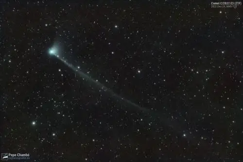 El cometa C/2022 E3 (ZTF) fue descubierto a principios de marzo de 2022 cerca a la órbita de Júpiter por astrónomos del proyecto Zwicky Transient Facility
Foto: Pepe Chambo / IGP