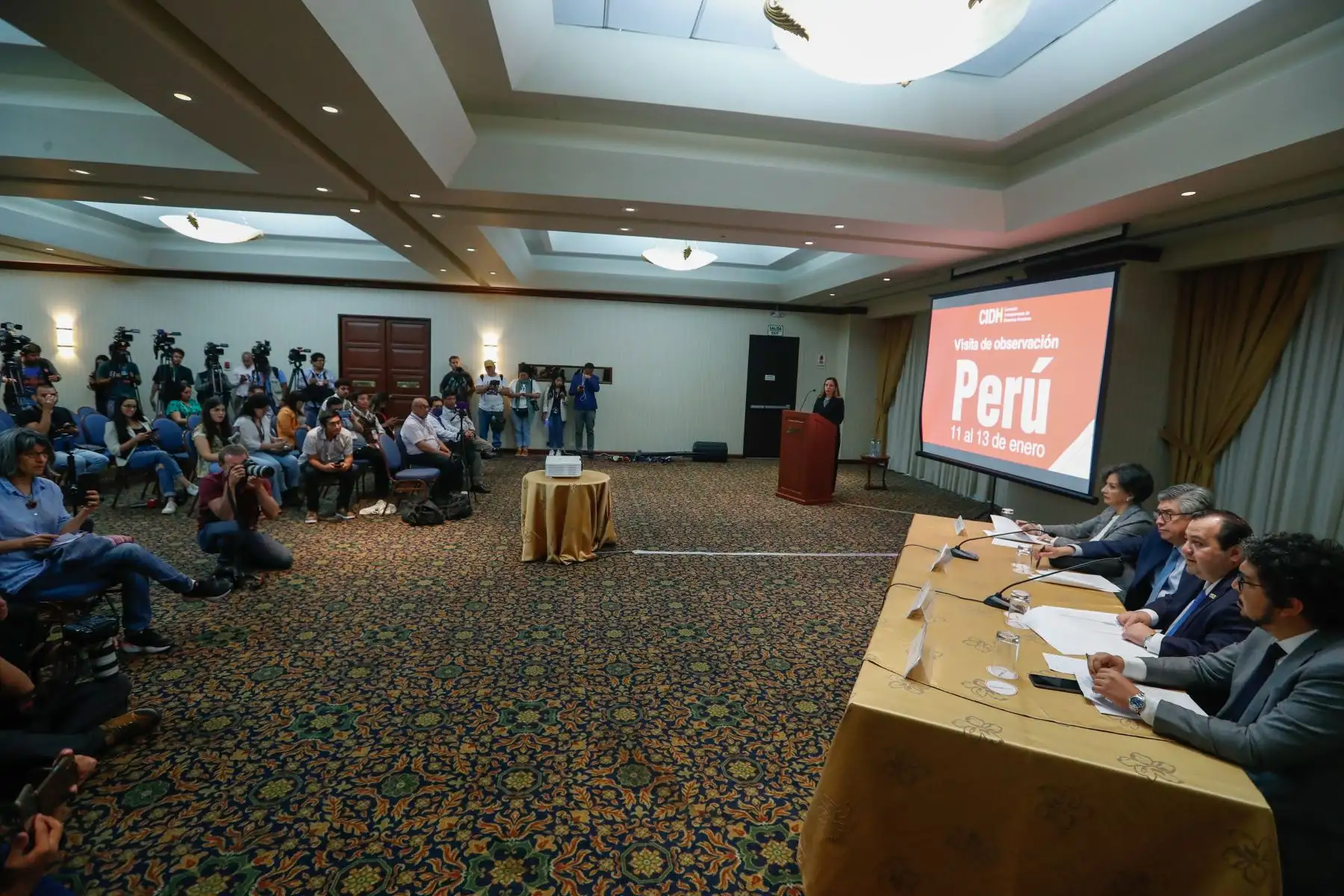 La Comisión Interamericana de Derechos Humanos (CIDH) dará a conocer dentro de 30 días su informe sobre la situación política del Perú, señaló su representante, Stuardo Ralón, en conferencia de prensa realizada hoy. 
Foto: ANDINA/Carla Patiño