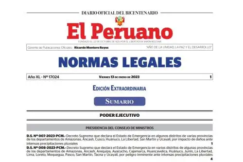 Edición extraordinaria del Diario Oficial El Peruano. Foto: ANDINA