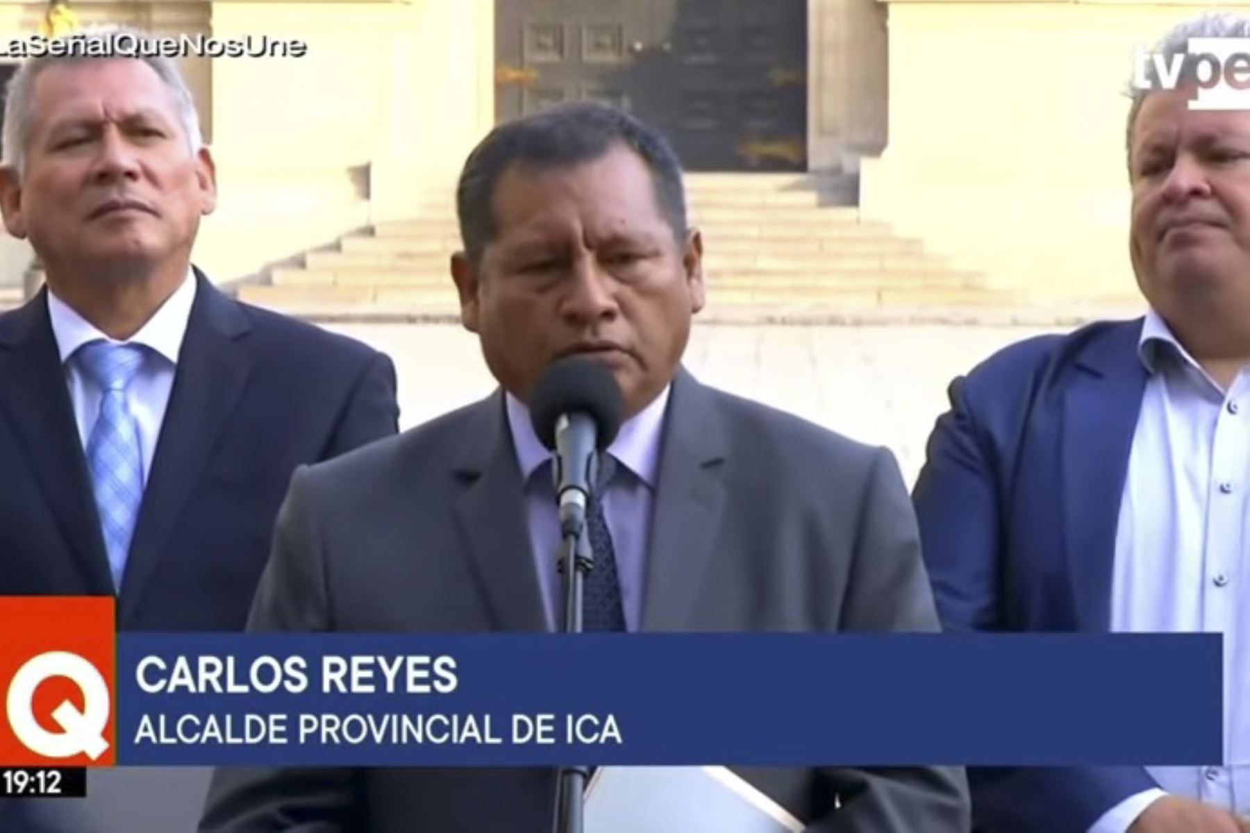 Alcalde provincial de Ica, Carlos Reyes, visitó Palacio de Gobierno. Captura TV