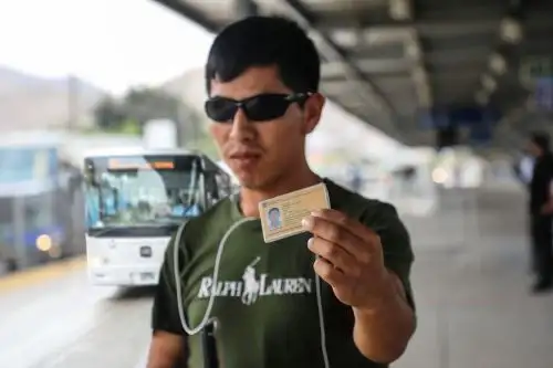 MTC pide respetar el pase libre de personas con discapacidad severa en transporte público. Foto: ANDINA/Difusión.