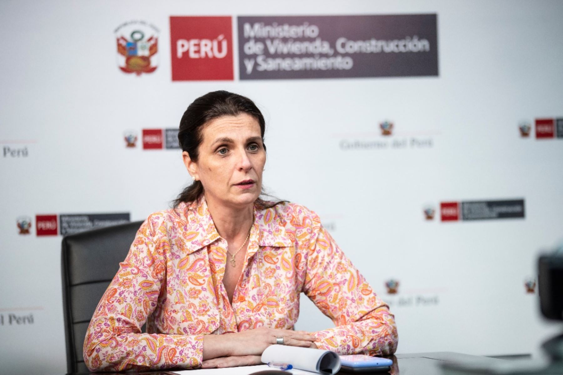 Ministra de Vivienda, Construcción y Saneamiento, Hania Pérez de Cuéllar. Foto: MVCS/Difusión.