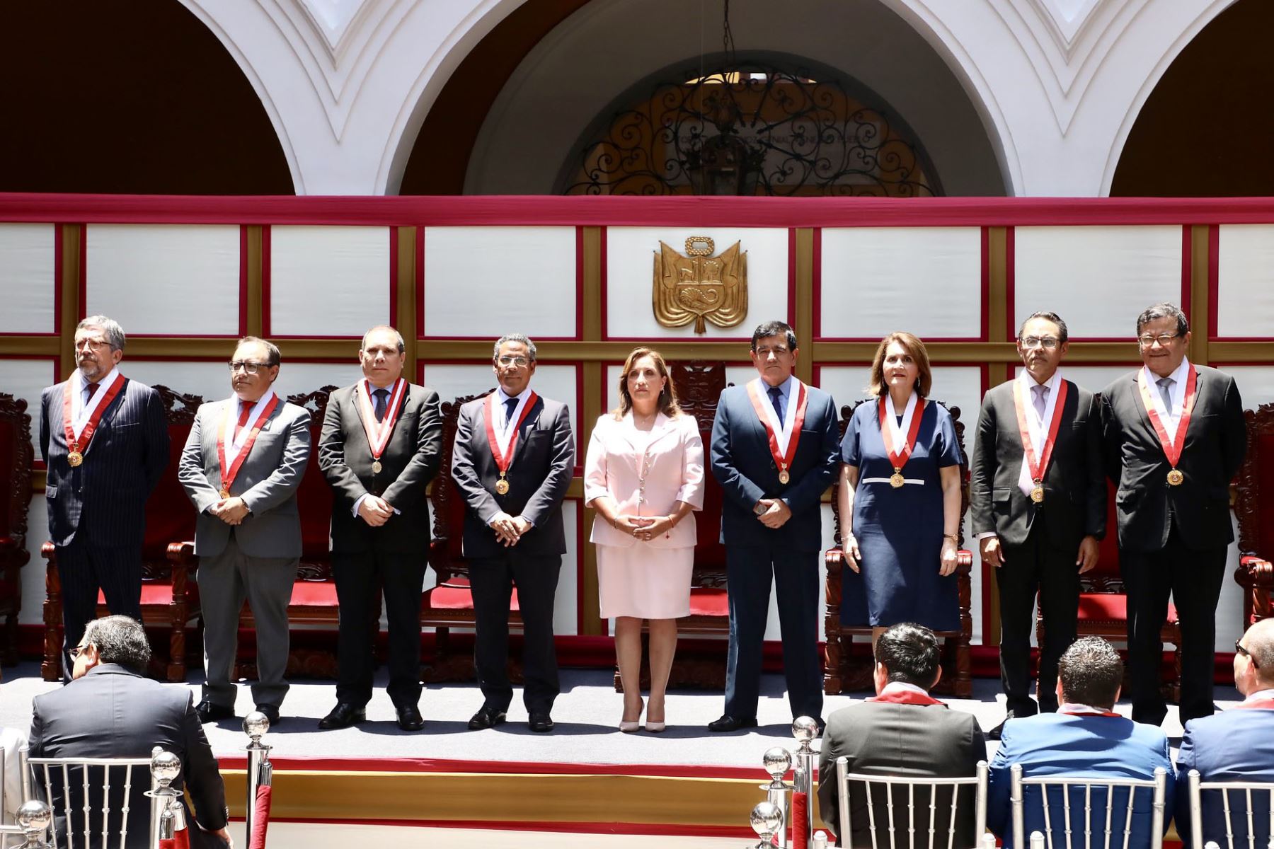 La Presidenta de la República, Dina Boluarte, participa en la apertura del año jurisdiccional del Tribunal Constitucional (TC). Foto: Congreso.