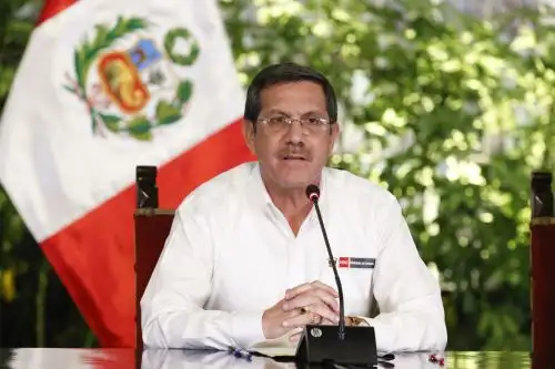 Ministro de Defensa, Jorge Chávez Cresta, ofreció información en Palacio de Gobierno.