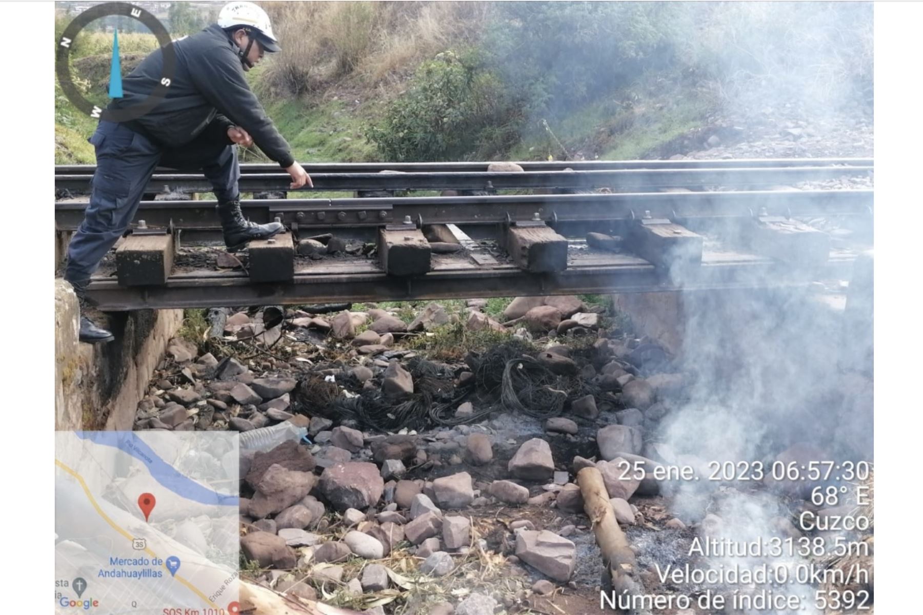 Los daños se registran en el kilómetro 293+80 de la ruta Cusco-Puno, en el sector conocido como Accopampa, provincia cusqueña de Quispicanchi. Foto: cortesía.