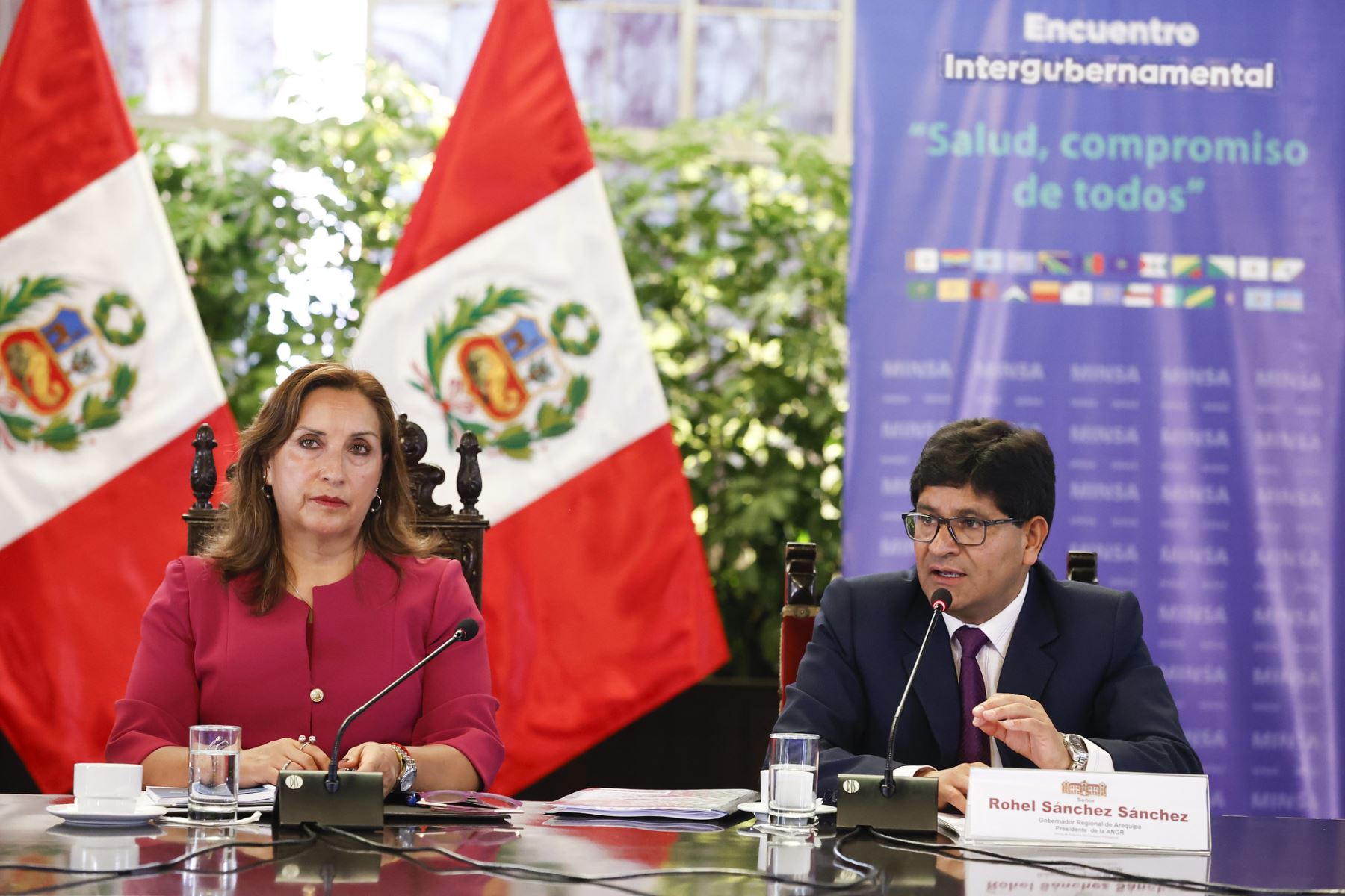Presidenta Dina Boluarte participa en el encuentro intergubernamental “Salud Compromiso de Todos”. Foto: ANDINA/ Prensa Presidencia