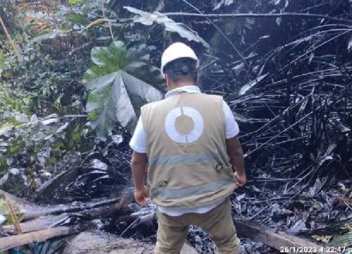 Los especialistas del OEFA recién pudieron ingresar a la zona afectada por el derrame de petróleo el 26 de enero. El incidente ocurrió el miércoles 18 de enero en la provincia de Condorcanqui, en Amazonas.