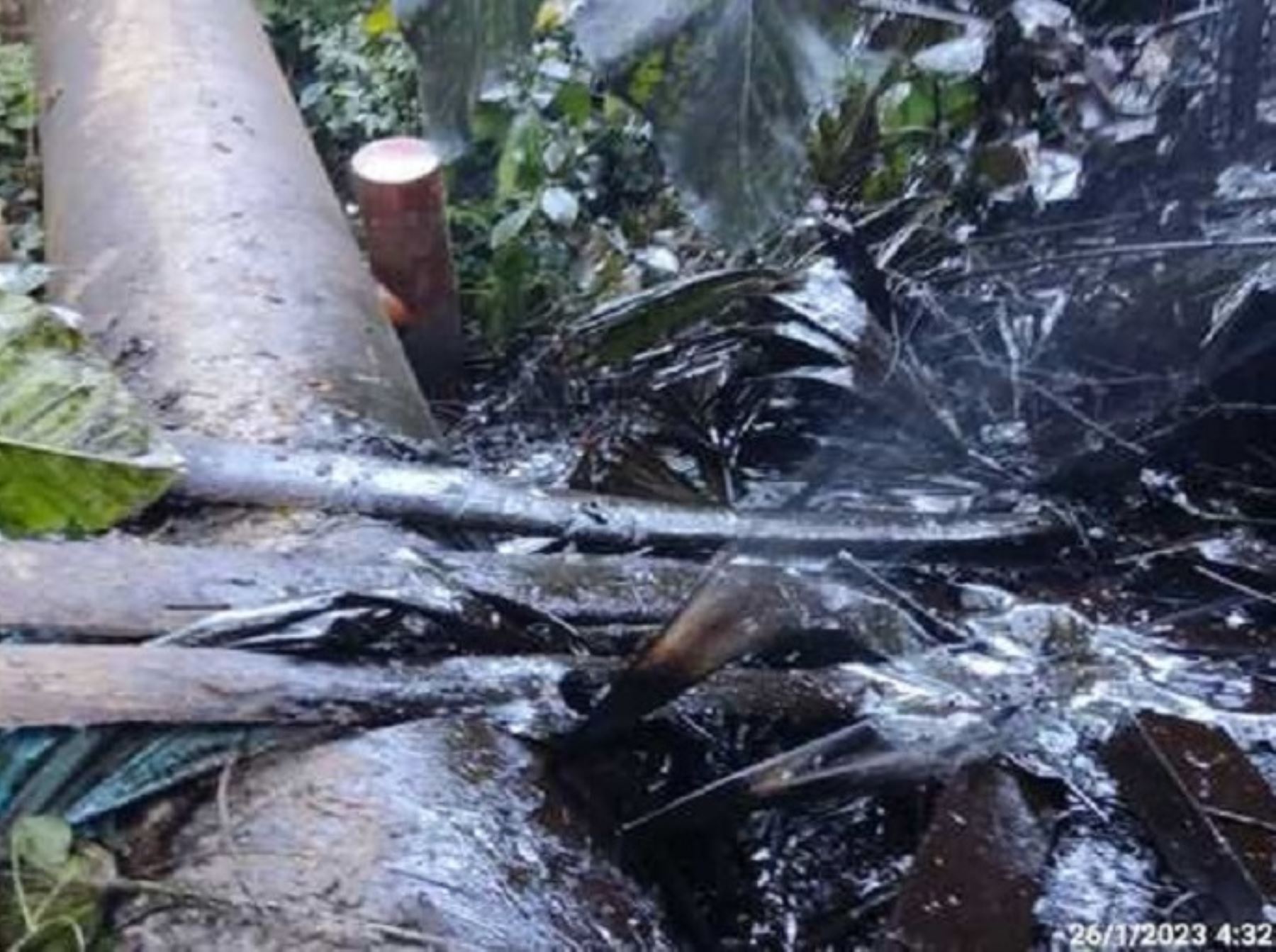 El derrame de petróleo reportado en Condorcanqui, Amazonas, se habría originado por un atentado contra el Oleoducto Norperuano perpetrado el 18 de enero. Foto: OEFA