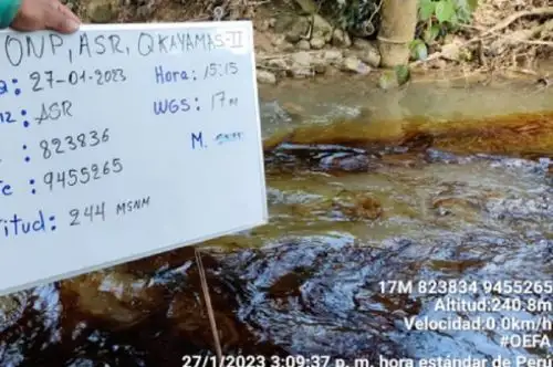 El Organismo de Evaluación y Fiscalización Ambiental (OEFA) estimó que el petróleo crudo derramado, desde el 18 hasta el 27 de enero del 2023, ante la emergencia ambiental ocurrida el 18 de enero a la altura del kilómetro 390+184 del tramo II del Oleoducto Norperuano, equivale a aproximadamente 3,600 barriles o 151,200 galones.