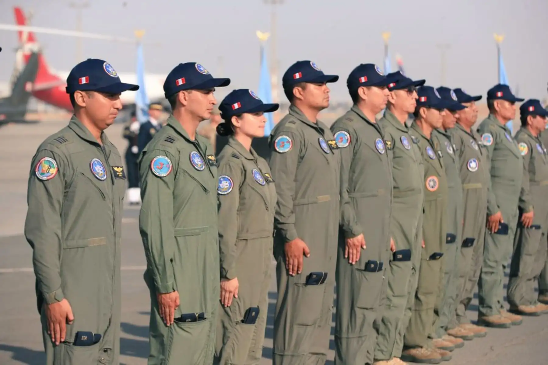 Por primera vez una mujer forma parte de la delegación de la Fuerza Aérea, que parte a una misión científica hacia el continente blanco, se trata de la capitán FAP, Cynthia Hidalgo Cárdenas, que pertenece a la Dirección de Meteorología Aeronáutica. Foto: Difusión