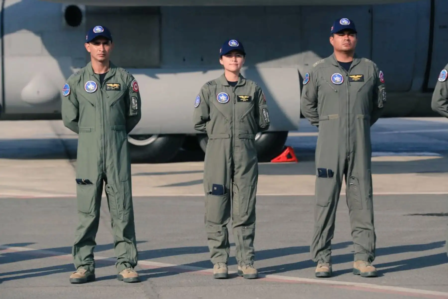 Por primera vez una mujer forma parte de la delegación de la Fuerza Aérea, que parte a una misión científica hacia el continente blanco, se trata de la capitán FAP, Cynthia Hidalgo Cárdenas, que pertenece a la Dirección de Meteorología Aeronáutica. Foto: Difusión