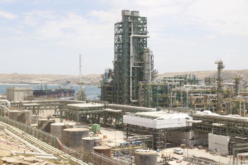 Instalaciones de la nueva refinería de Talara, en la región Piura. Foto: ANDINA/Prensa Presidencia.