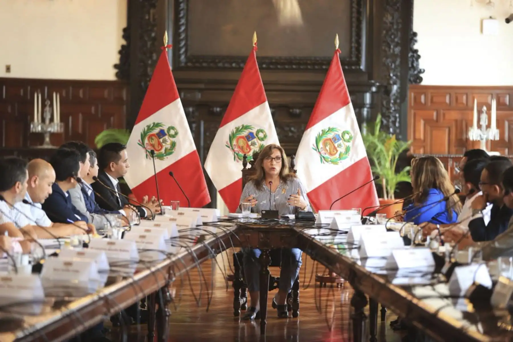 Alcaldes distritales de Ucayali se reunieron con la presidenta Dina Boluarte. ANDINA/Difusión