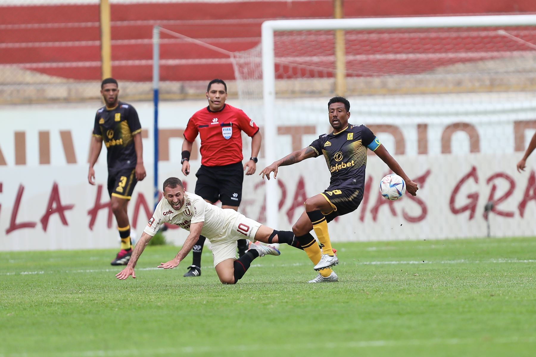 Con un categórico 4 a 0, Universitario derrota a la Academia Cantolao en el debut de la Liga 1.

 Foto: ANDINA/Ricardo Cuba