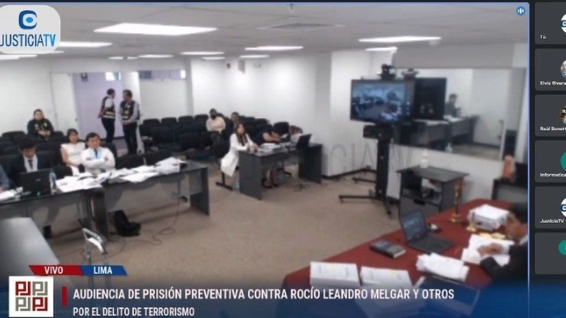 Audiencia de prisión preventiva contra Rocío Leandro Melgar, "camarada Cusi".