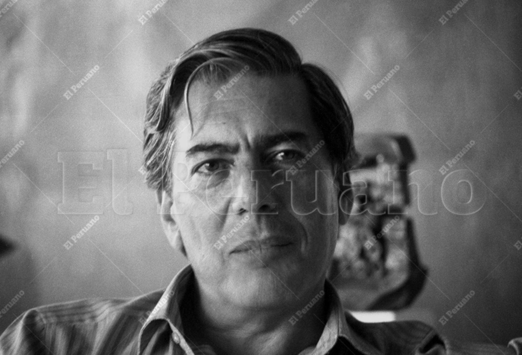 Lima - 12 agosto 1987 / Entrevista al escritor Mario Vargas Llosa. Foto: Archivo Historico de El Peruano