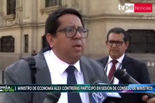 Ministro de Economía y Finanzas, Alex Contreras. Foto: Captura TV.