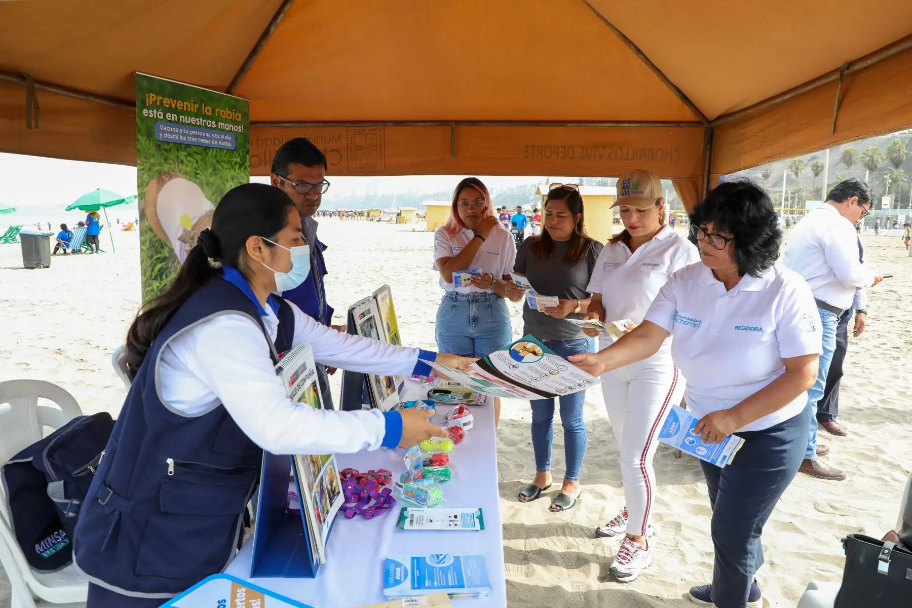 En la playa Agua Dulce, el Minsa en coordinación con la Municipalidad de Chorrillos, realizó la campaña “Influenza Aviar: juntos podemos prevenirla”, donde se recomendó a los veraneantes no tener contacto con aves o mamíferos marinos y tener hábitos de aseo personal luego de ir a la playa.

Foto:ANDINA/MINSA