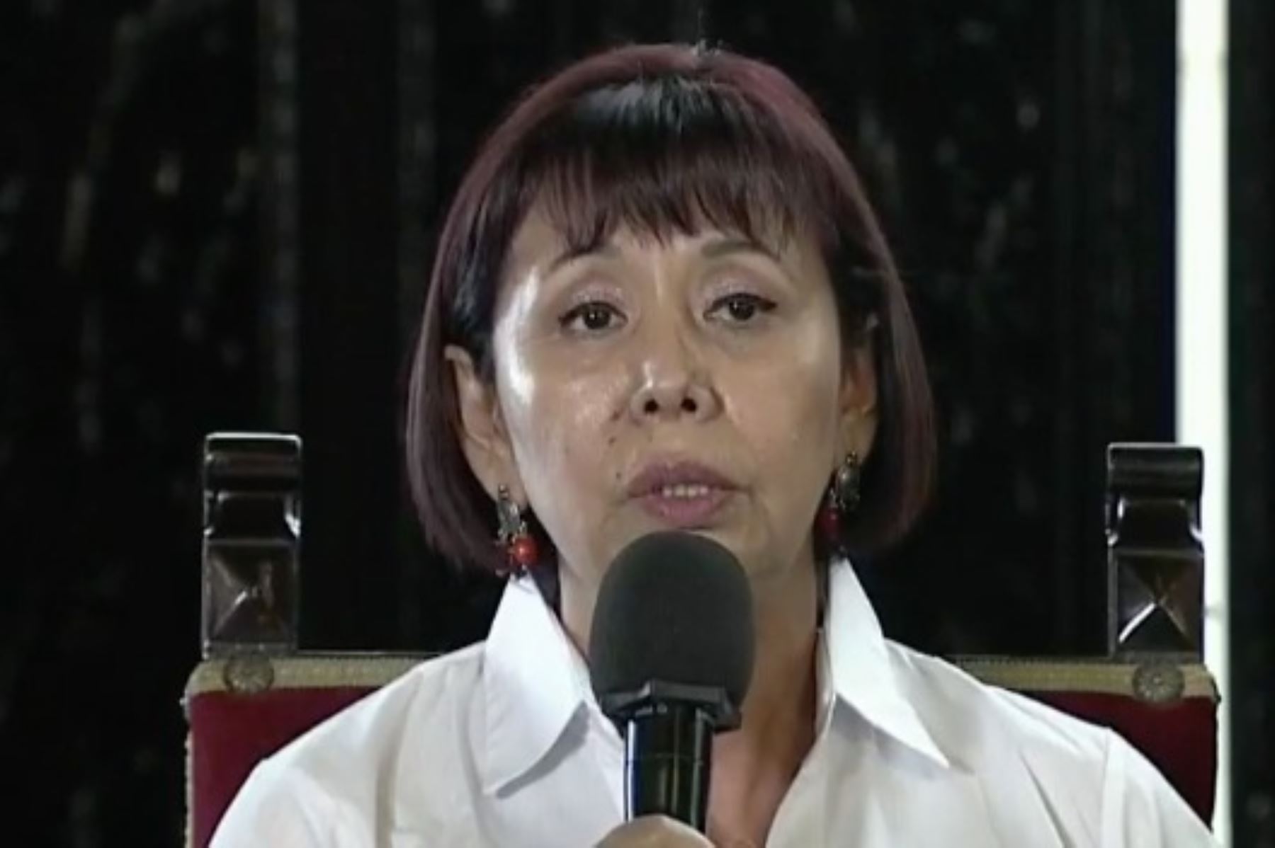 Nancy Tolentino Gamarra, ministra de la Mujer y Poblaciones Vulnerables. Foto: Captura TV