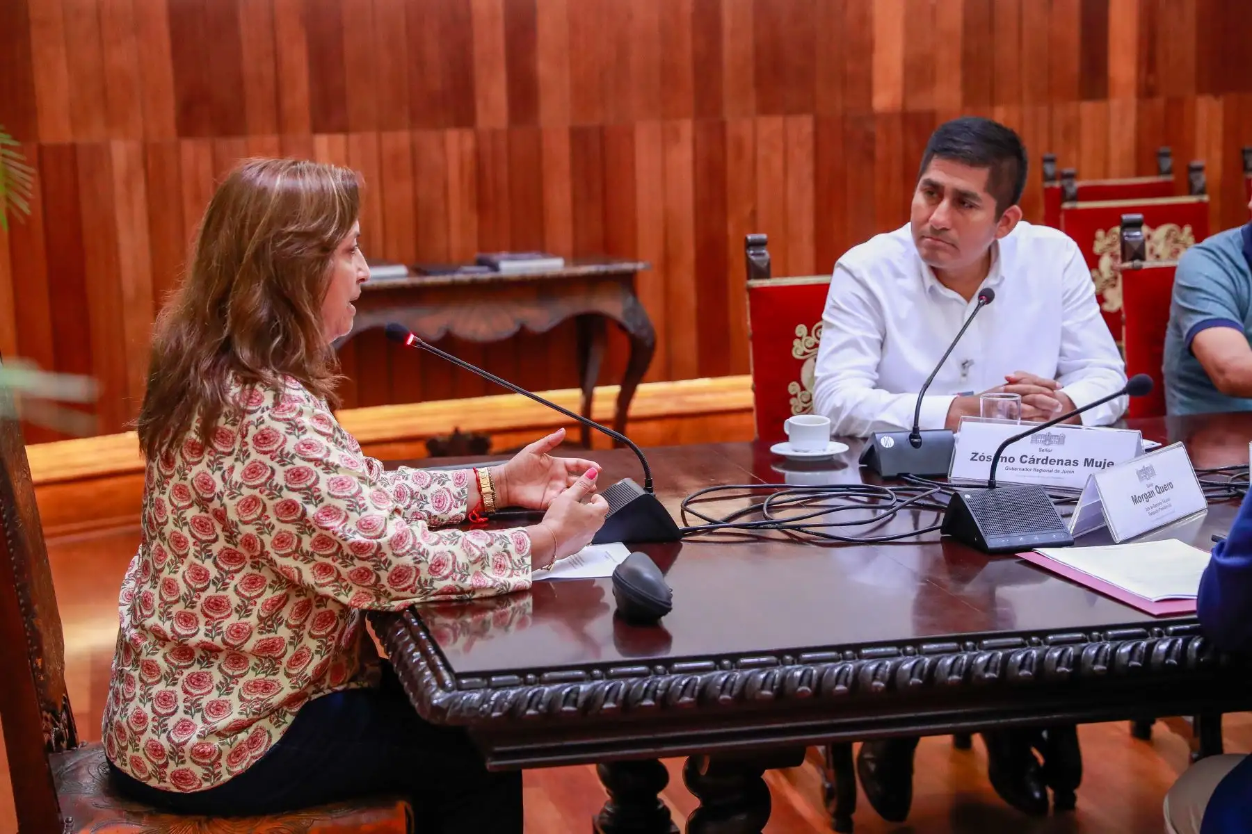 Presidenta de la República, Dina Boluarte, se reunió con el gobernador regional de Junín.
Foto: ANDINA/Prensa Presidencia