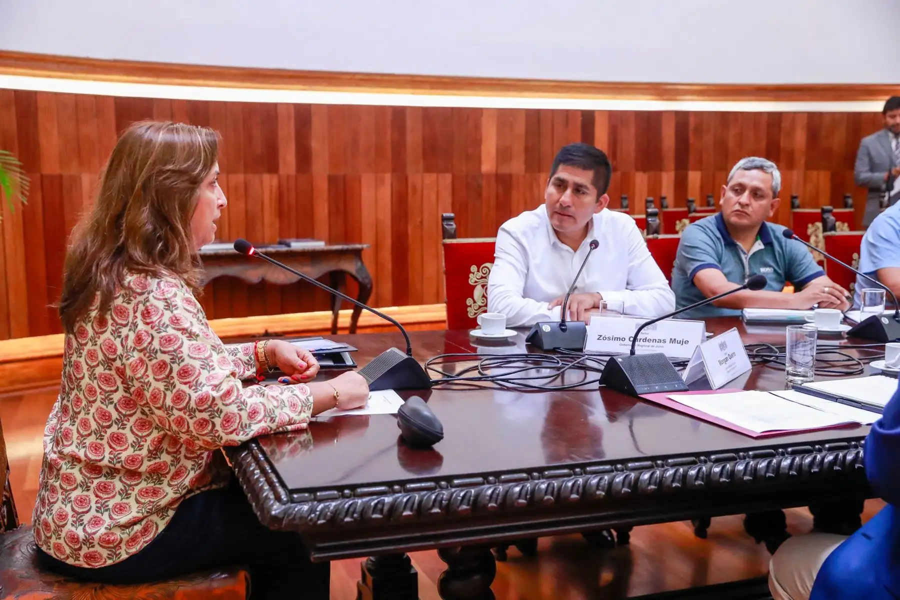 Presidenta de la República, Dina Boluarte, se reunió con el gobernador regional de Junín.
Foto: ANDINA/Prensa Presidencia