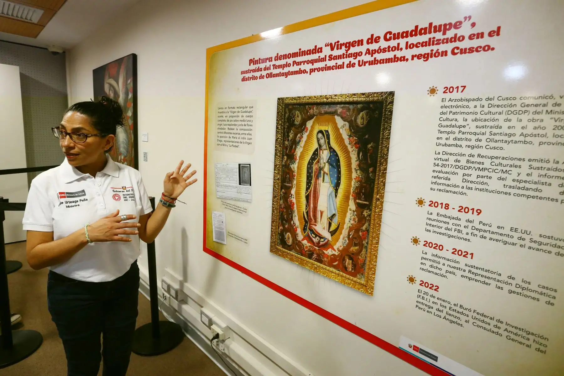 Ministra de Cultura, Leslie Urteaga, presenta bienes repatriados de gran relevancia histórica, encontrándose material arqueológico de una antigüedad de 2000 a. C. y 500 d. C.
Foto: ANDINA/Eddy Ramos