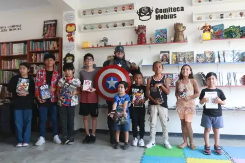 En la comicteca de SMP los niños y adolescentes también pueden llevarse los libros a casa. Próximamente habrá talleres para aprender a crear tu propio cómic.Foto: ANDINA/Héctor Vinces