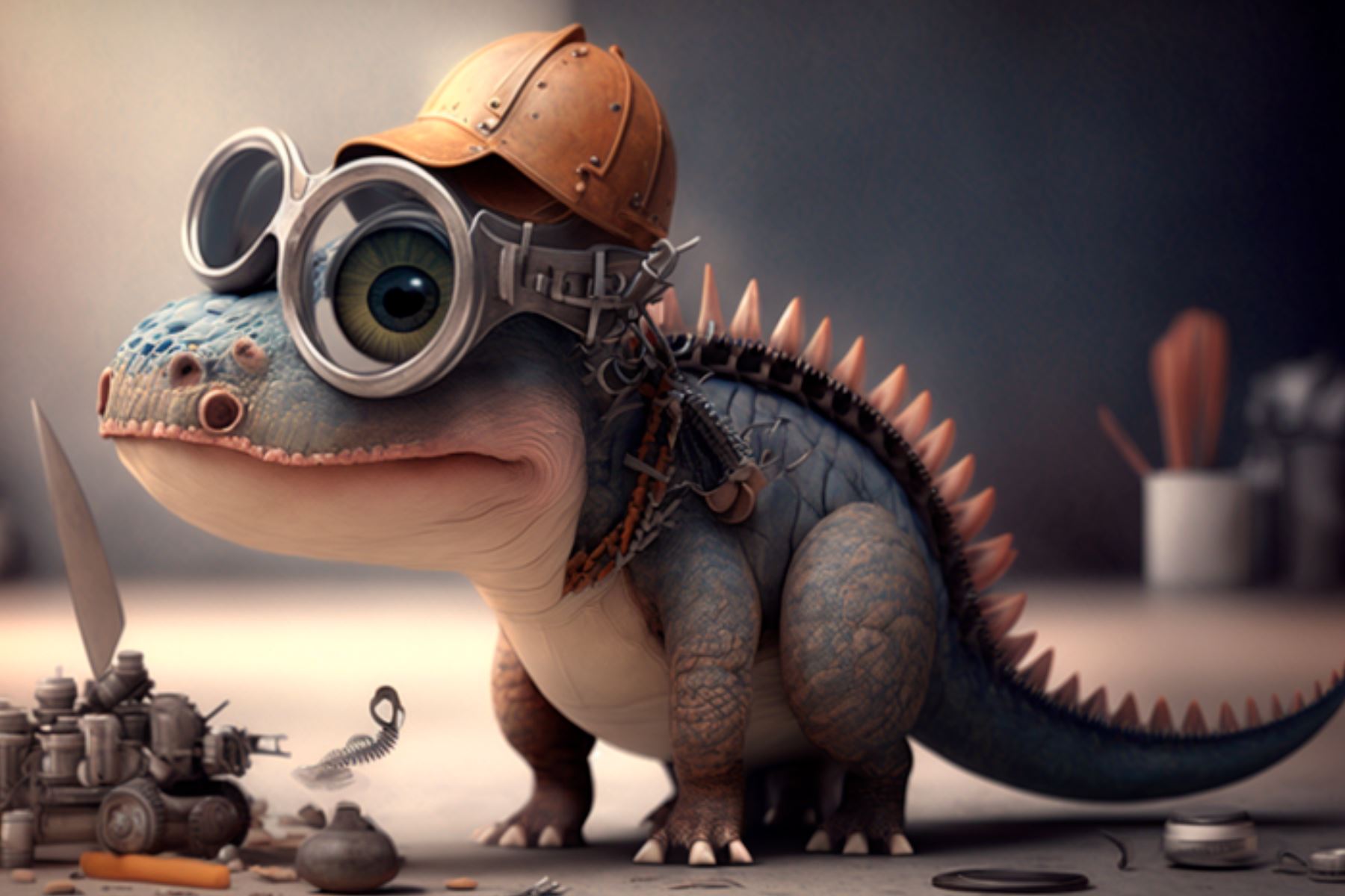 Bot creado por Midjourney permite generar imágenes de simpáticos dinosaurios con diversos oficios.