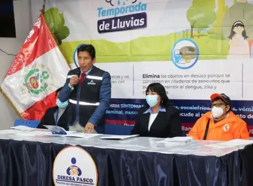 La Dirección Regional de Salud de Pasco puso en marcha una campaña para prevenir daños a la salud ante la temporada de lluvias e inundaciones.