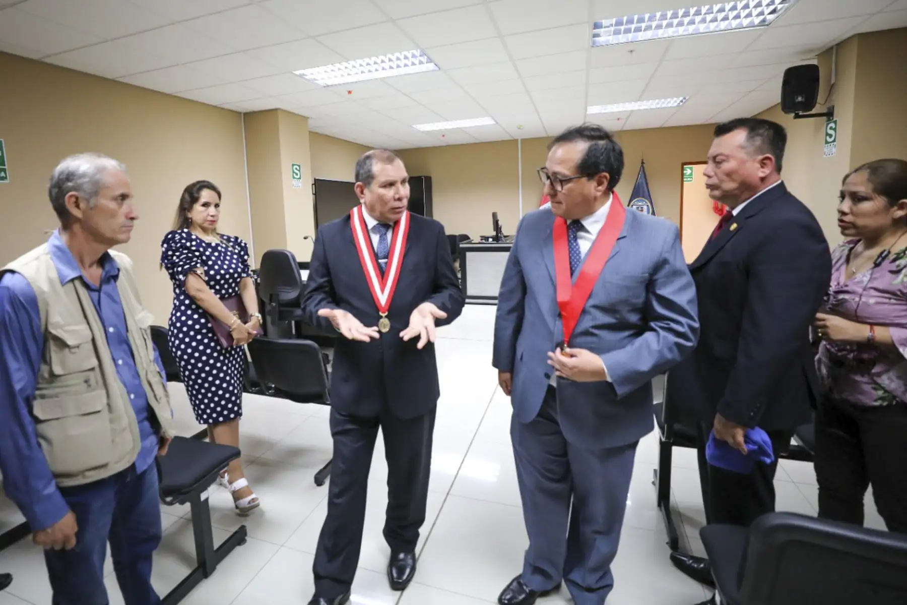 Presidente del Poder Judicial, Javier Arévalo visitó el Centro Integrado de Servicios de Administración de Justicia /CISAJ) en Villa El Salvador.

Foto: ANDINA/Poder Judicial