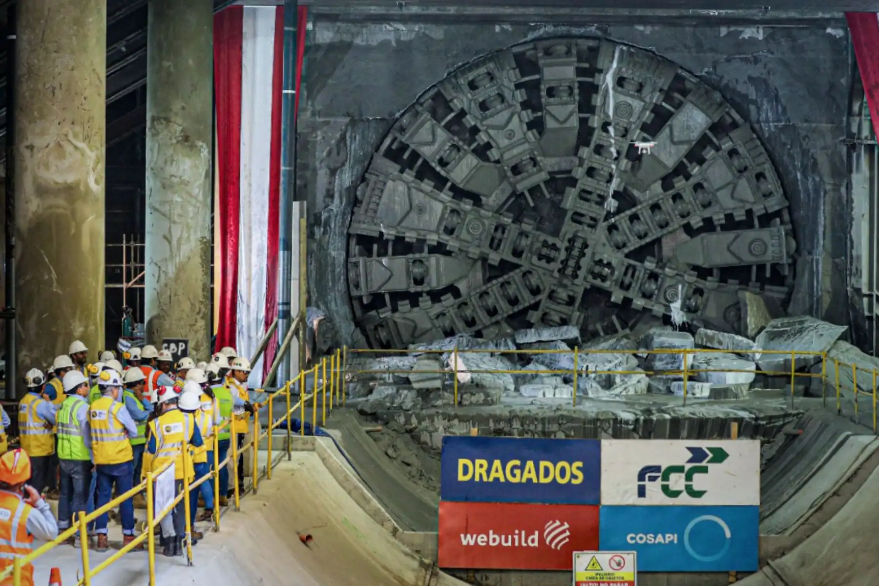 La tuneladora Micaela llegó a la estación Buenos Aires. Foto: Línea 2 del Metro de Lima y Callao