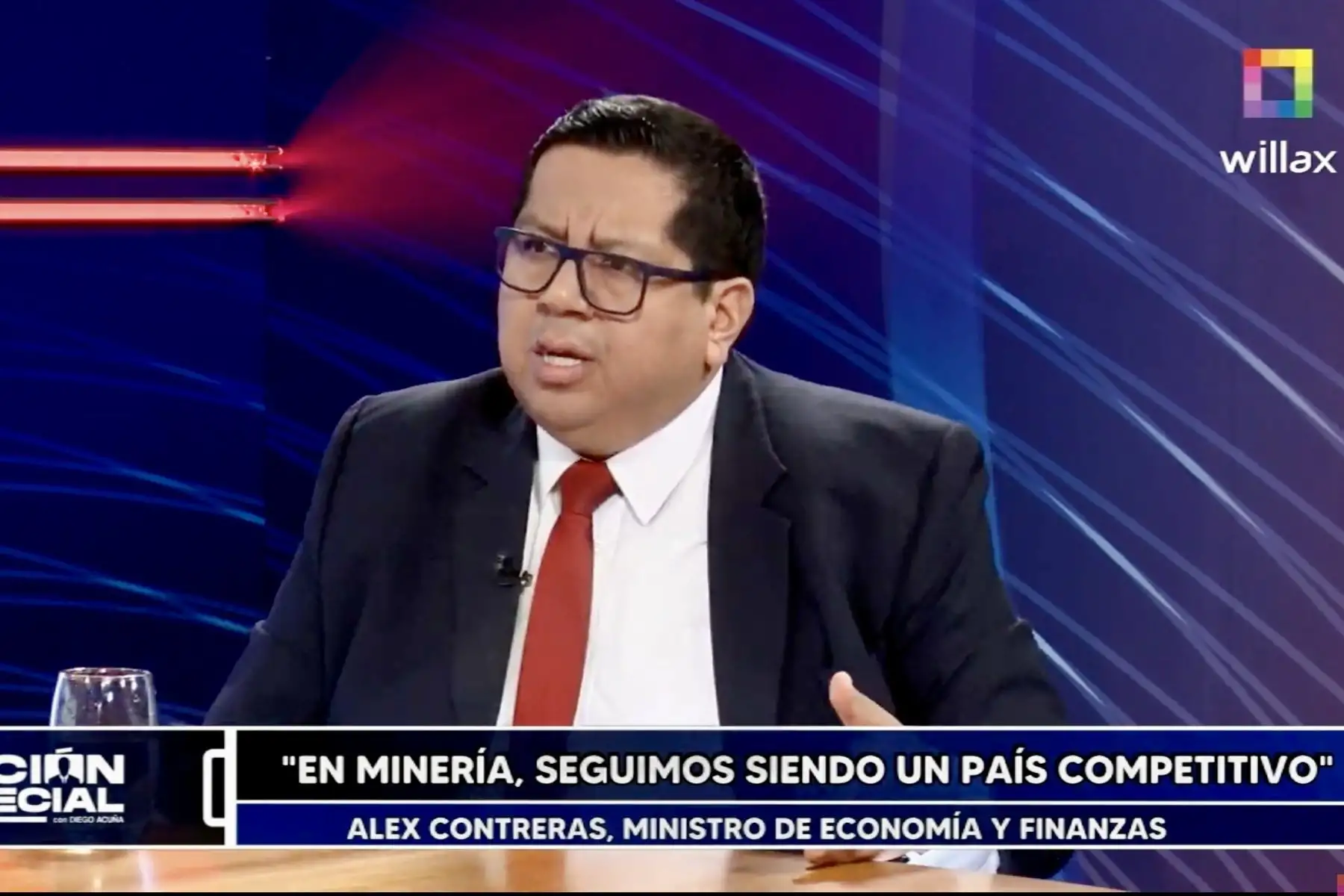 Ministro de Economía y Finanzas, Alex Contreras. Captura TV
