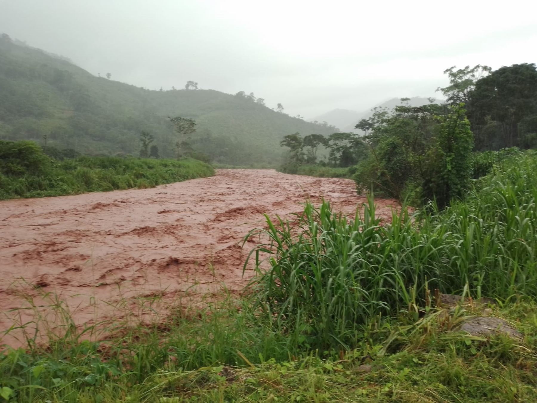 Las lluvias intensas que se registran en la selva de Junín han provocado el aumento del caudal de los ríos afectando la infraestructura vial de diversas carreteras de Satipo y Chanchamayo.