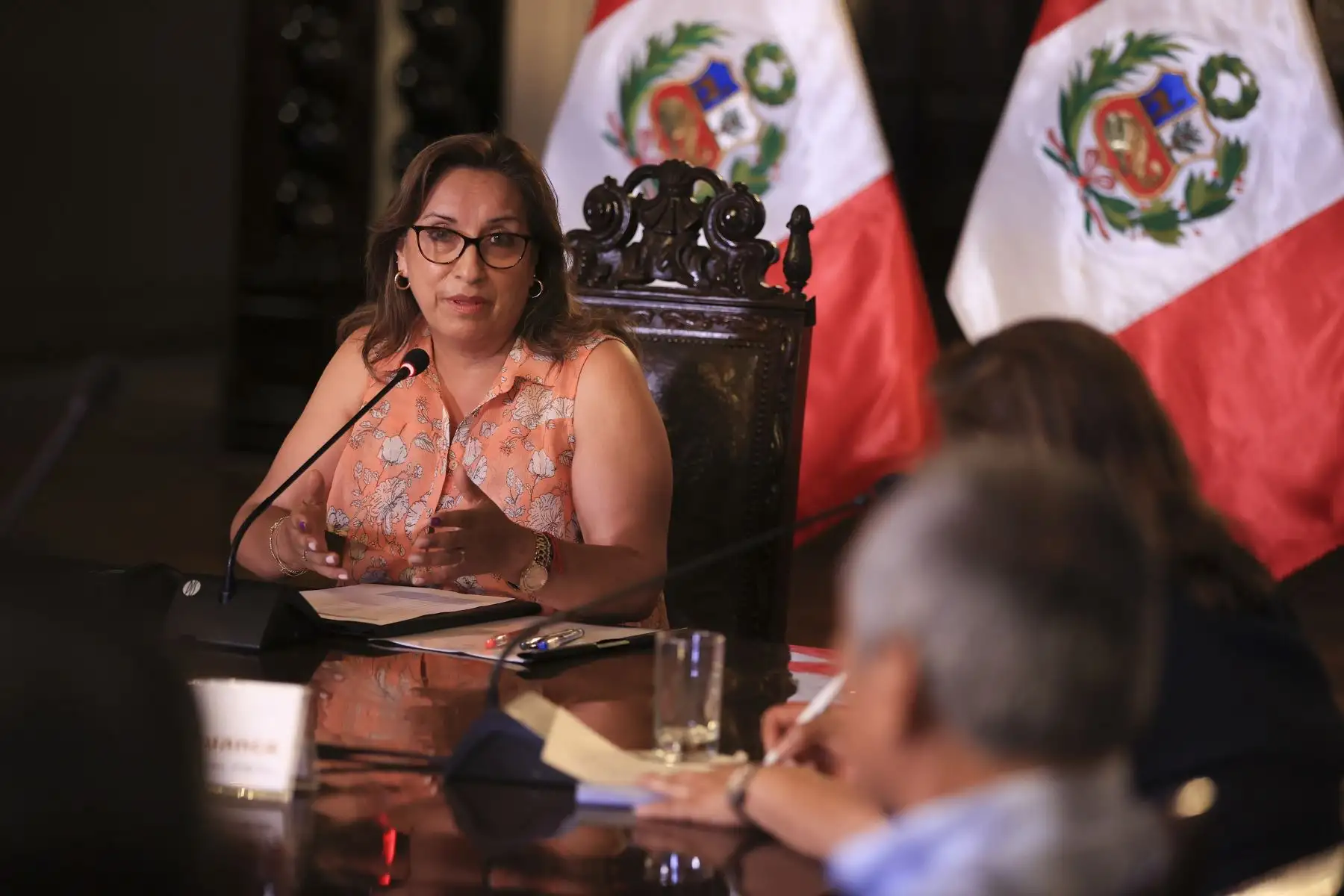 Presidenta Dina Boluarte sostuvo una reunión de trabajo con la presidenta de la Asociación de la Pequeña Empresa PYME Perú. Foto: ANDINA/ Prensa Presidencia