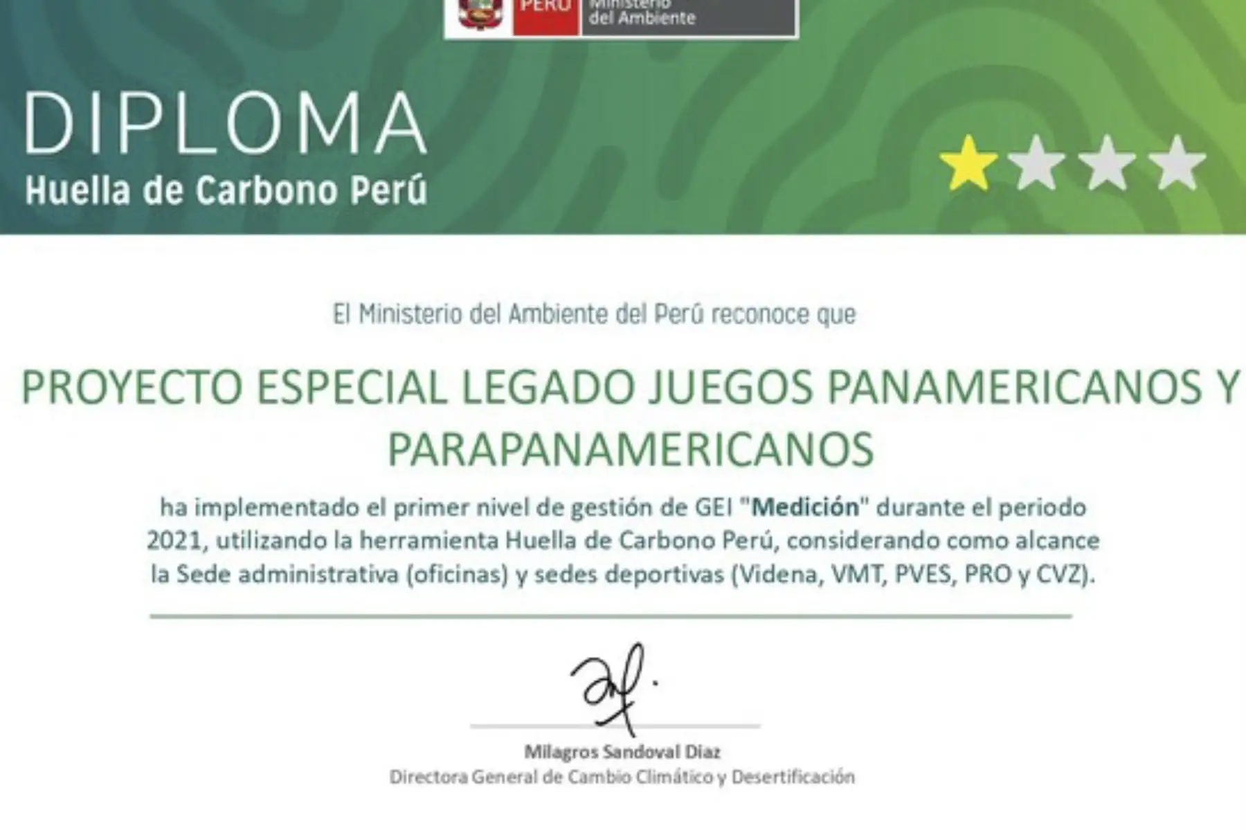 Huella de Carbono Perú es una herramienta innovadora y de acción climática que valora el esfuerzo de las organizaciones públicas y privadas en reducir la emisión de los gases de efecto invernadero. Foto: ANDINA/Minam