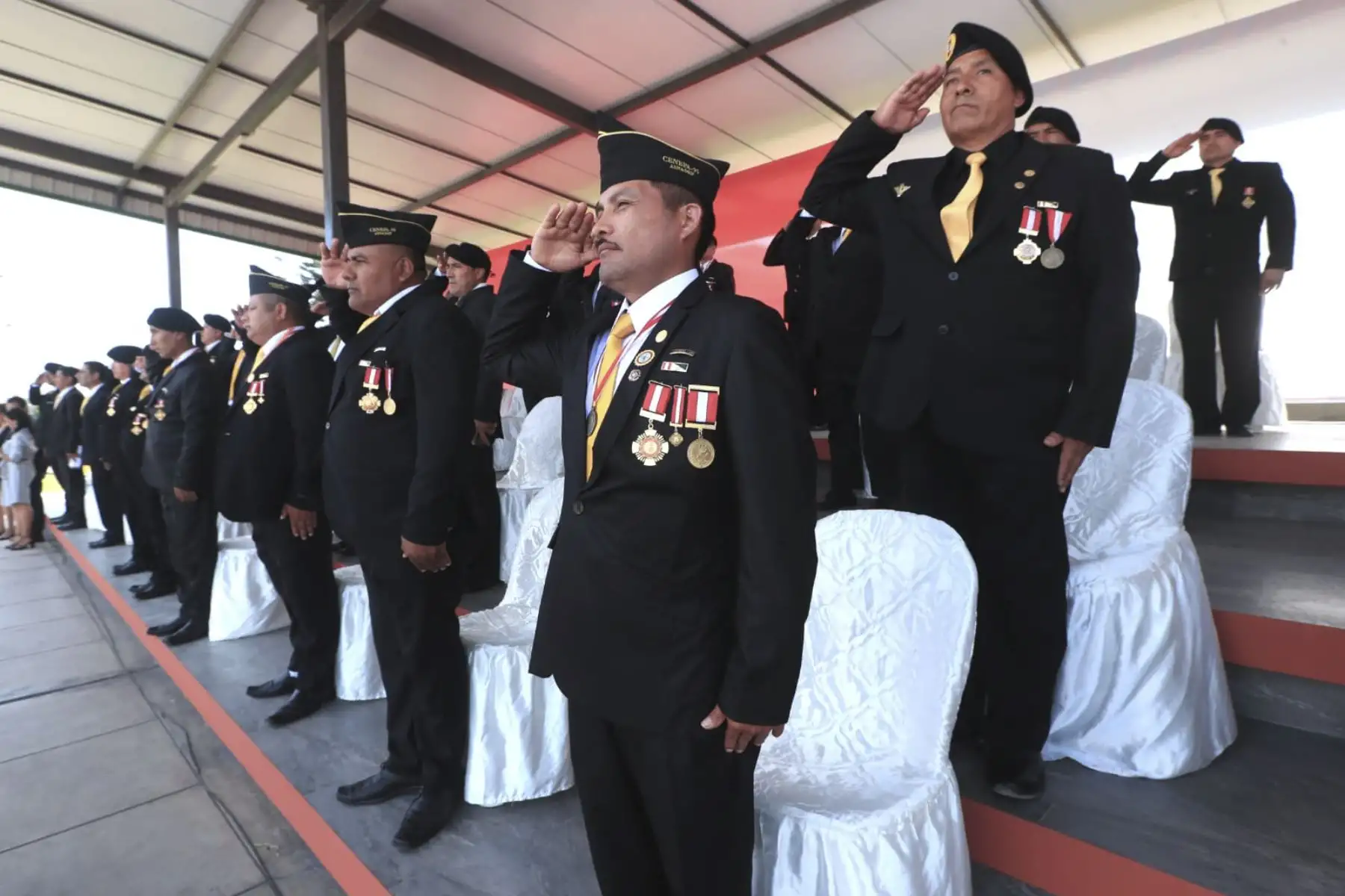 Personal militar jubilado que combatió en el Cenepa. ANDINA/Difusión