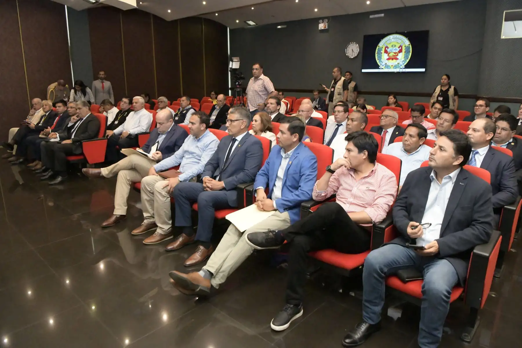 Ministro del Interior lidera Primer Encuentro con Gobiernos Locales de Lima Metropolitana y Callao por la seguridad ciudadana.
Foto:ANDINA/Mininter
