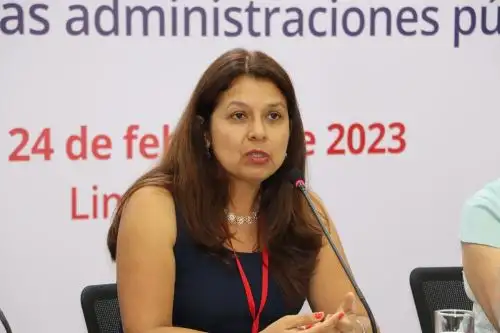 Janeyri Boyer, presidenta ejecutiva de la Autoridad Nacional del Servicio Civil, advirtió que en el último año se ha registrado una “huida de puestos directivos, de talento humano en general, pero de mujeres en particular”. Foto: Difusión
