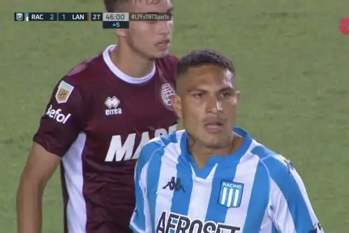 Racing ganó 2-1 a Lanús. Paolo Guerrero jugó los minutos finales. Foto: Captura TV