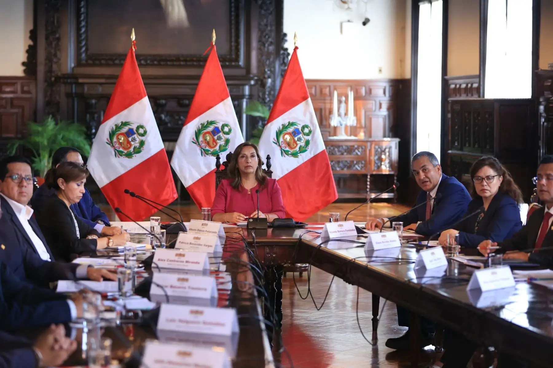 Presidenta Dina Boluarte lideró primera sesión ordinaria del Consejo Nacional de Seguridad Ciudadana CONASEC. Foto: ANDINA/ Prensa Presidencia