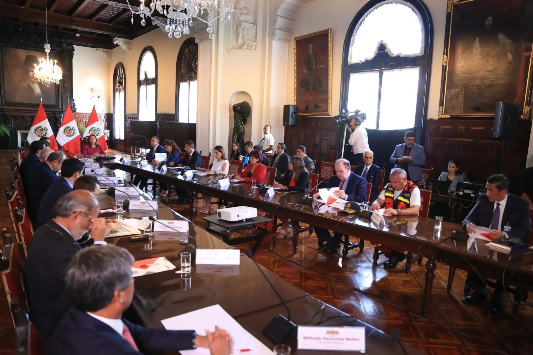 Presidenta Dina Boluarte lideró primera sesión ordinaria del Consejo Nacional de Seguridad Ciudadana CONASEC. Foto: ANDINA/ Prensa Presidencia