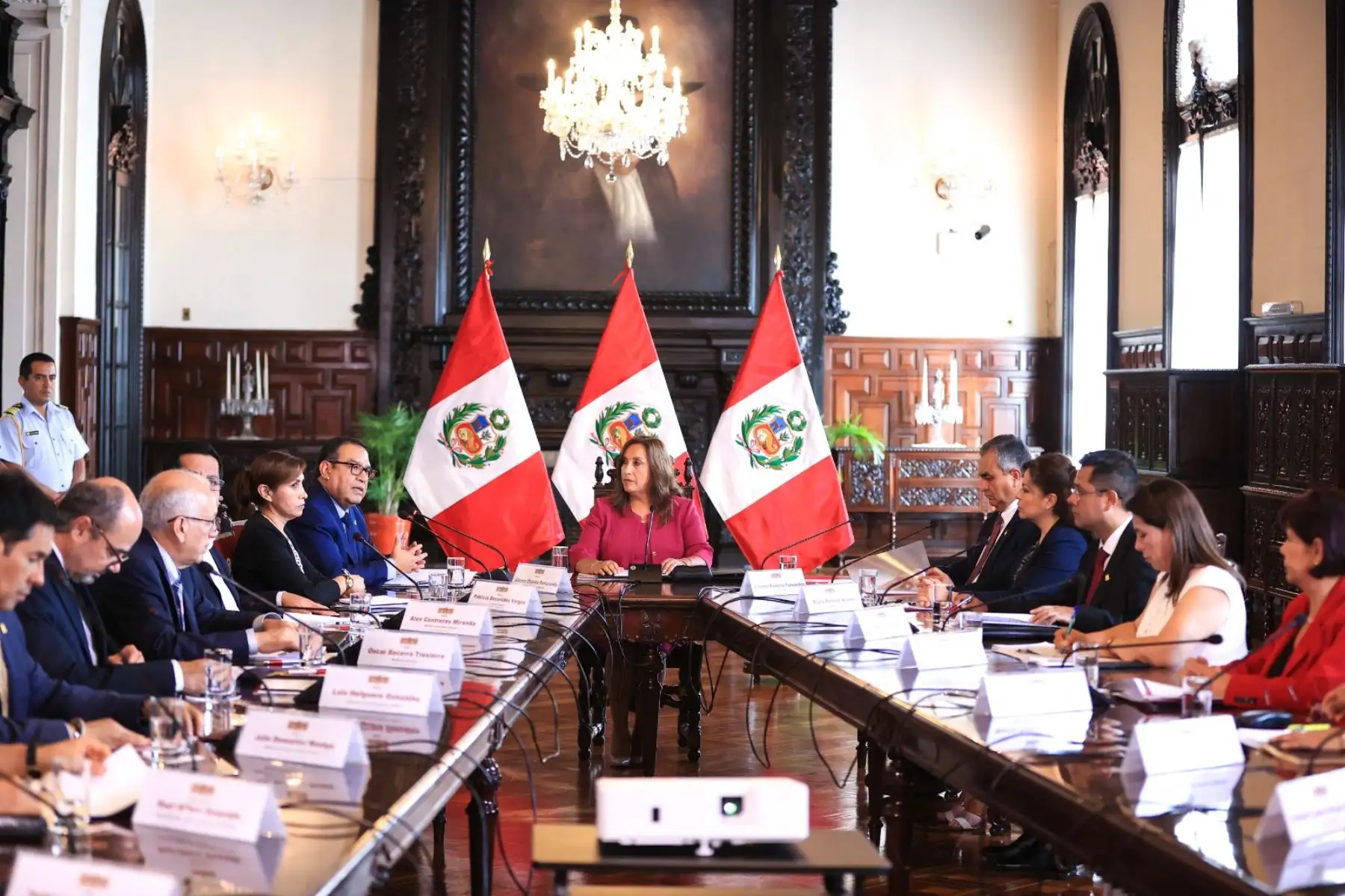 Presidenta Dina Boluarte lideró primera sesión ordinaria del Consejo Nacional de Seguridad Ciudadana CONASEC. Foto: ANDINA/ Prensa Presidencia