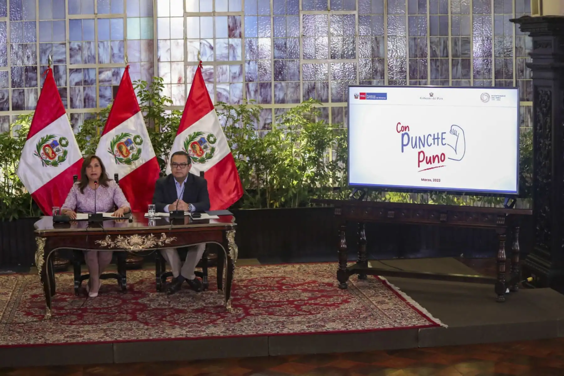La presidenta de la República, Dina Boluarte, anunció que Con Punche Puno, destinado a otorgar una serie de acciones para garantizar el impulso del desarrollo de esta región del sur del país.
Foto: ANDINA/PCM